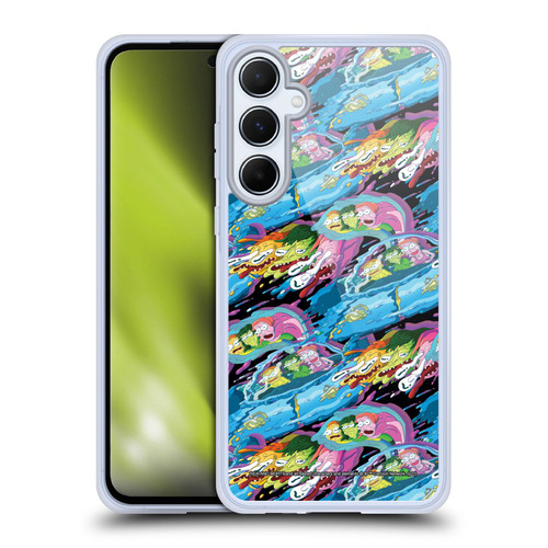 Rick And Morty Season 5 Graphics Warp Pattern Soft Gel Case for Samsung Galaxy A55 5G