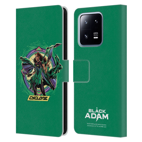 Black Adam Graphics Cyclone Leather Book Wallet Case Cover For Xiaomi 13 Pro 5G