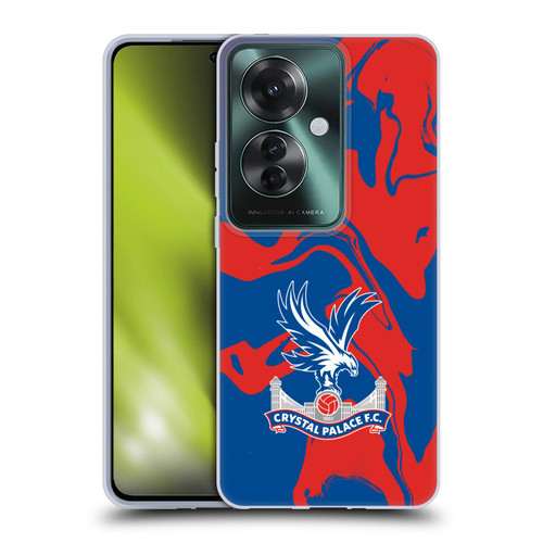 Crystal Palace FC Crest Red And Blue Marble Soft Gel Case for OPPO Reno11 F 5G / F25 Pro 5G