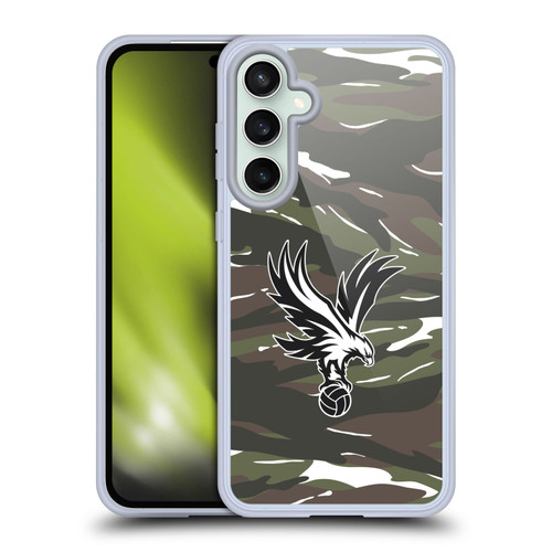 Crystal Palace FC Crest Woodland Camouflage Soft Gel Case for Samsung Galaxy S23 FE 5G & MagSafe
