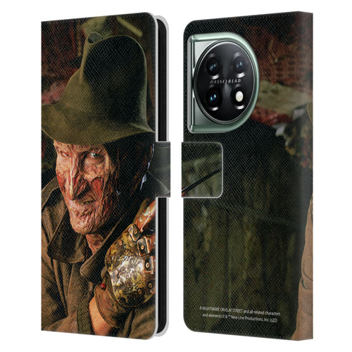 A Nightmare On Elm Street 4 The Dream Master Graphics Freddy Leather Book Wallet Case Cover For OnePlus 11 5G