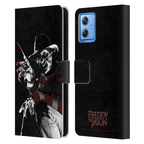 Freddy VS. Jason Graphics Freddy Leather Book Wallet Case Cover For Motorola Moto G54 5G