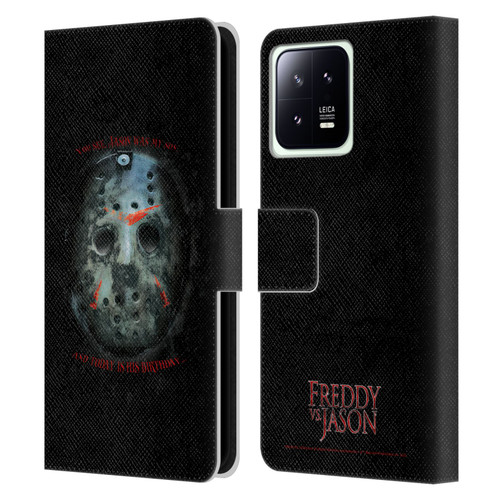Freddy VS. Jason Graphics Jason's Birthday Leather Book Wallet Case Cover For Xiaomi 13 5G