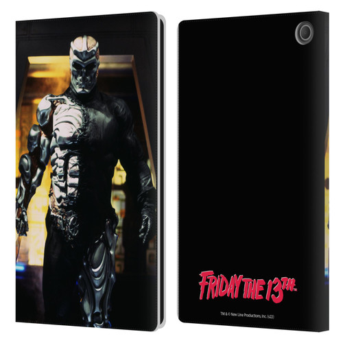 Friday the 13th: Jason X Graphics Jason Cyborg Leather Book Wallet Case Cover For Amazon Fire Max 11 2023