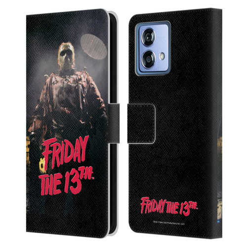 Friday the 13th: Jason X Graphics Jason Voorhees Leather Book Wallet Case Cover For Motorola Moto G84 5G