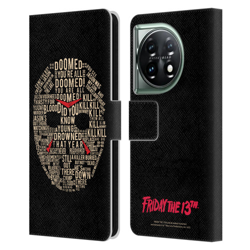 Friday the 13th 1980 Graphics Typography Leather Book Wallet Case Cover For OnePlus 11 5G