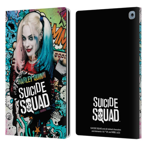Suicide Squad 2016 Graphics Harley Quinn Poster Leather Book Wallet Case Cover For Amazon Fire HD 10 / Plus 2021