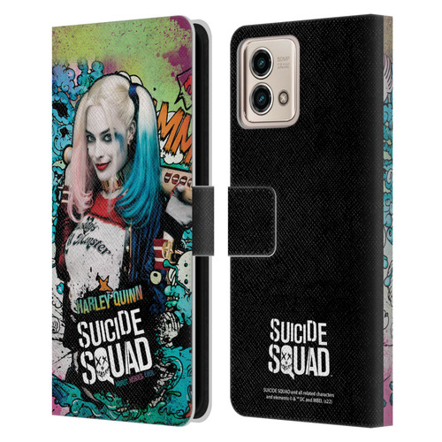 Suicide Squad 2016 Graphics Harley Quinn Poster Leather Book Wallet Case Cover For Motorola Moto G Stylus 5G 2023