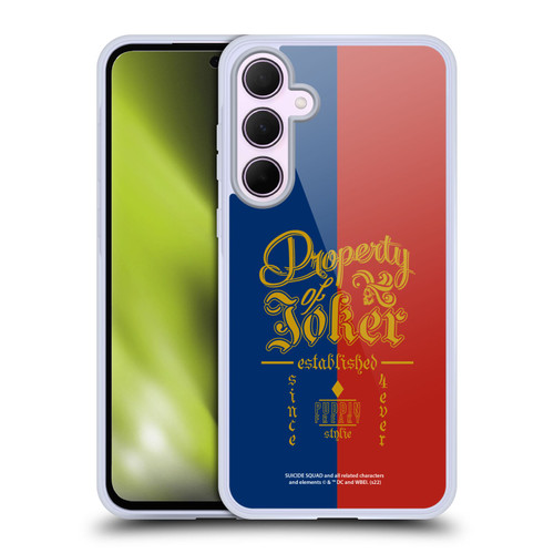 Suicide Squad 2016 Graphics Property Of Joker Soft Gel Case for Samsung Galaxy A35 5G