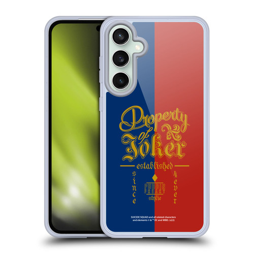 Suicide Squad 2016 Graphics Property Of Joker Soft Gel Case for Samsung Galaxy S23 FE 5G & MagSafe