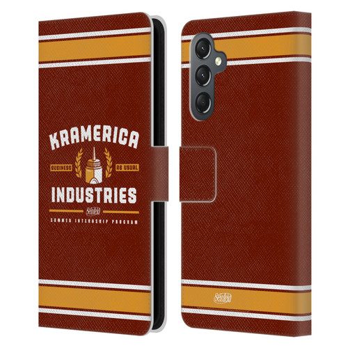Seinfeld Graphics Kramerica Industries Leather Book Wallet Case Cover For Samsung Galaxy A25 5G