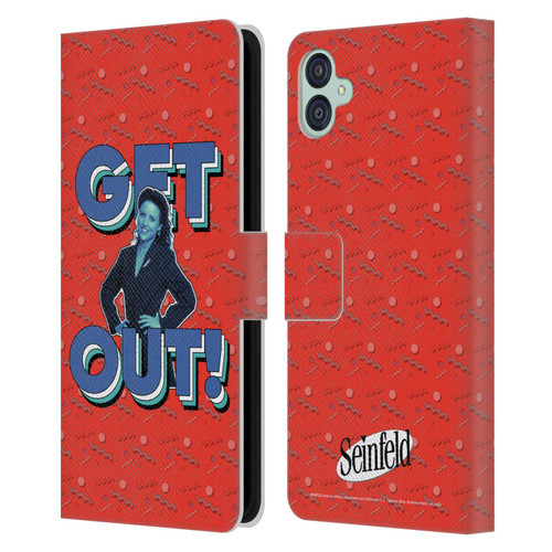 Seinfeld Graphics Get Out! Leather Book Wallet Case Cover For Samsung Galaxy M04 5G / A04e