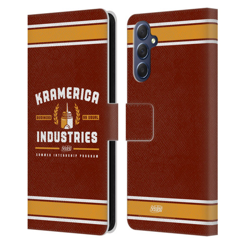 Seinfeld Graphics Kramerica Industries Leather Book Wallet Case Cover For Samsung Galaxy M54 5G