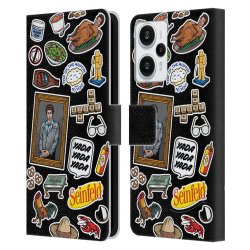 Seinfeld Graphics Sticker Collage Leather Book Wallet Case Cover For Xiaomi Redmi Note 12T