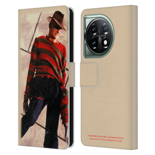 A Nightmare On Elm Street: The Dream Child Graphics Freddy Leather Book Wallet Case Cover For OnePlus 11 5G