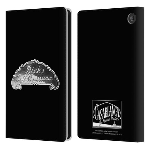 Casablanca Graphics Rick's Cafe Leather Book Wallet Case Cover For Amazon Fire 7 2022