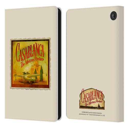 Casablanca Graphics Poster Leather Book Wallet Case Cover For Amazon Fire 7 2022