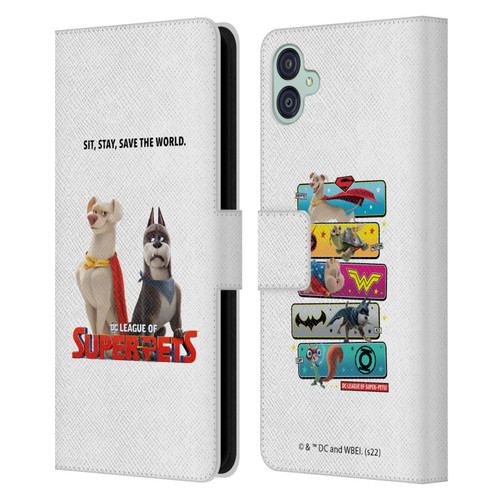 DC League Of Super Pets Graphics Characters 1 Leather Book Wallet Case Cover For Samsung Galaxy M04 5G / A04e