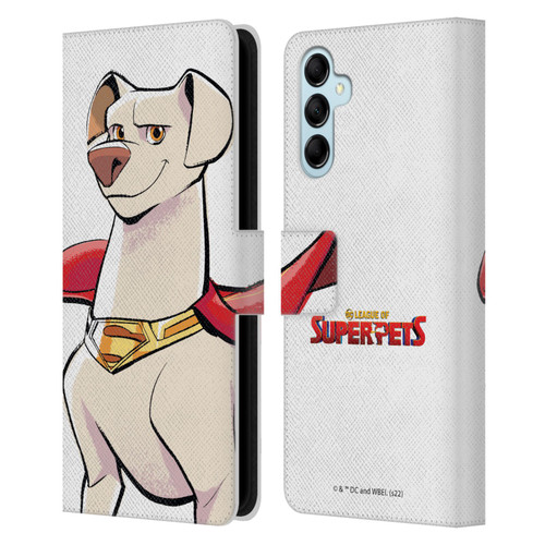 DC League Of Super Pets Graphics Krypto Leather Book Wallet Case Cover For Samsung Galaxy M14 5G