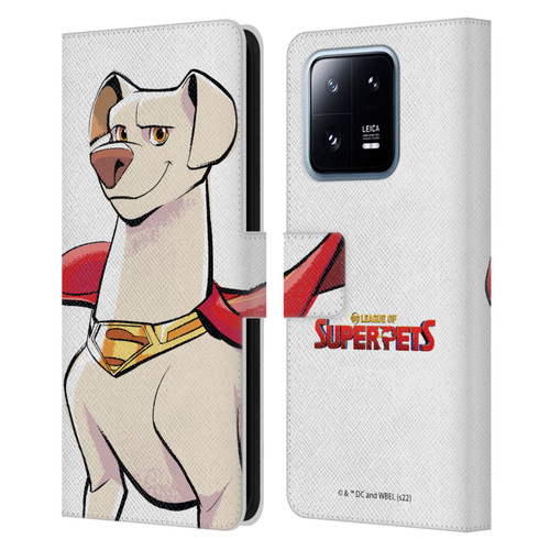 DC League Of Super Pets Graphics Krypto Leather Book Wallet Case Cover For Xiaomi 13 Pro 5G