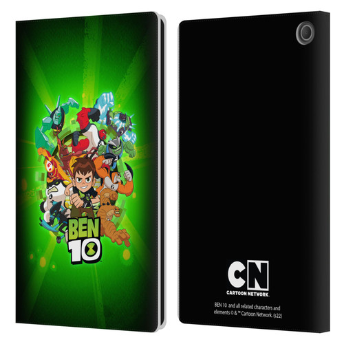 Ben 10: Animated Series Graphics Character Art Leather Book Wallet Case Cover For Amazon Fire Max 11 2023