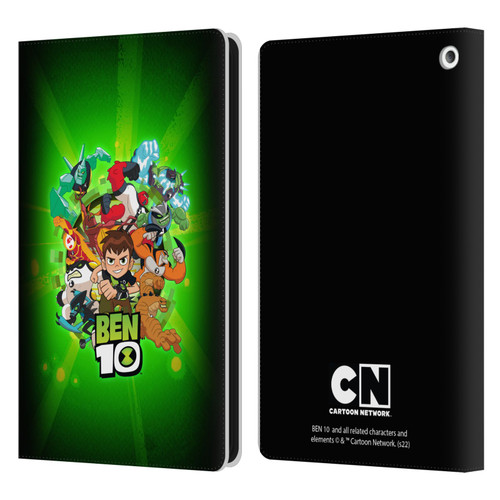 Ben 10: Animated Series Graphics Character Art Leather Book Wallet Case Cover For Amazon Fire HD 8/Fire HD 8 Plus 2020