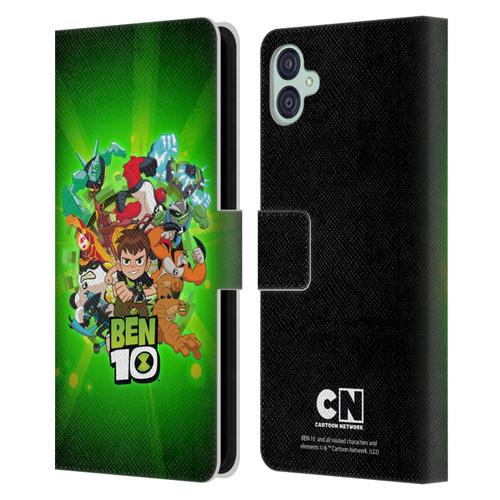 Ben 10: Animated Series Graphics Character Art Leather Book Wallet Case Cover For Samsung Galaxy M04 5G / A04e