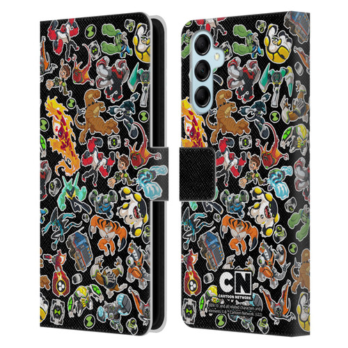 Ben 10: Animated Series Graphics Alien Pattern Leather Book Wallet Case Cover For Samsung Galaxy M14 5G