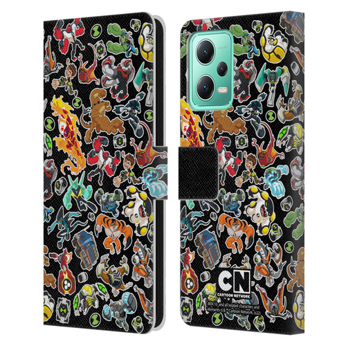 Ben 10: Animated Series Graphics Alien Pattern Leather Book Wallet Case Cover For Xiaomi Redmi Note 12 5G