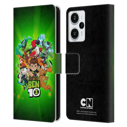 Ben 10: Animated Series Graphics Character Art Leather Book Wallet Case Cover For Xiaomi Redmi Note 12T