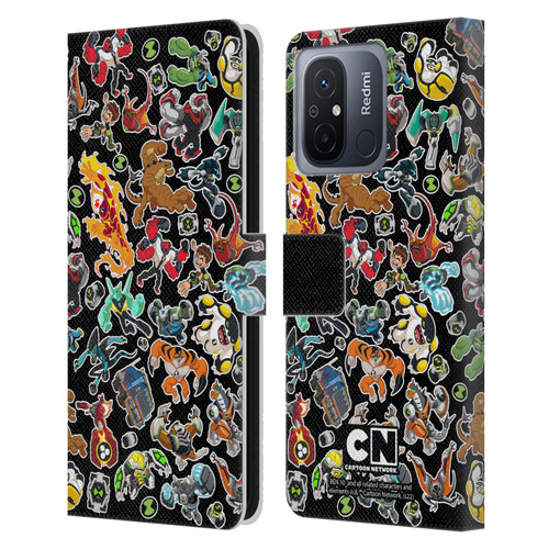 Ben 10: Animated Series Graphics Alien Pattern Leather Book Wallet Case Cover For Xiaomi Redmi 12C