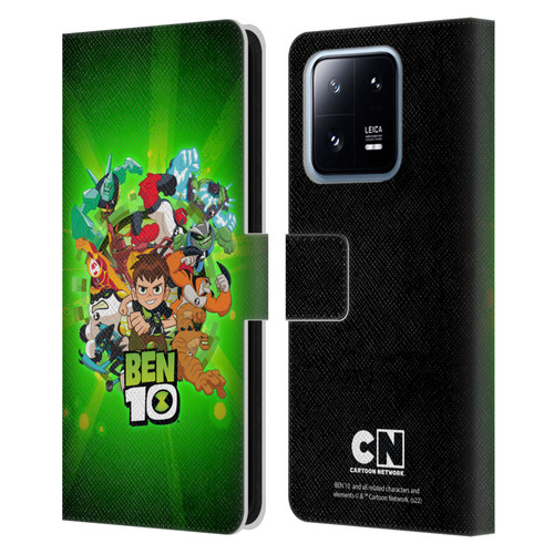 Ben 10: Animated Series Graphics Character Art Leather Book Wallet Case Cover For Xiaomi 13 Pro 5G