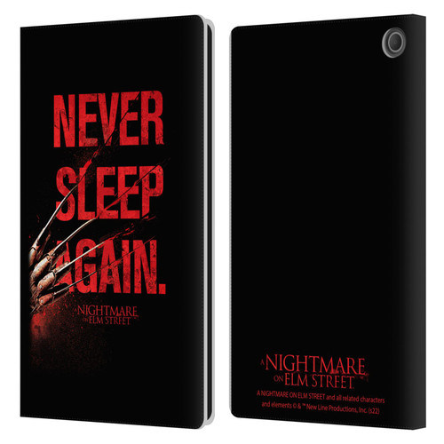 A Nightmare On Elm Street (2010) Graphics Never Sleep Again Leather Book Wallet Case Cover For Amazon Fire Max 11 2023