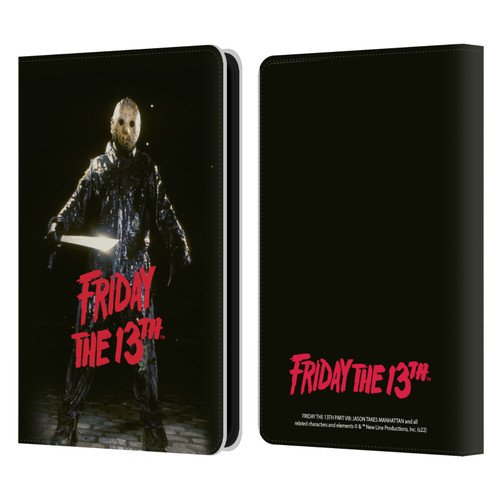 Friday the 13th Part VIII Jason Takes Manhattan Graphics Jason Voorhees Leather Book Wallet Case Cover For Amazon Kindle 11th Gen 6in 2022