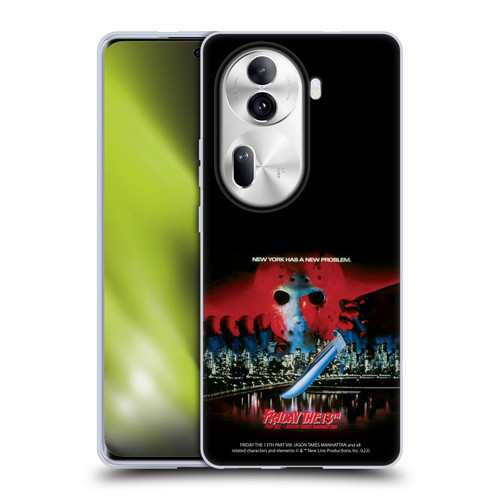 Friday the 13th Part VIII Jason Takes Manhattan Graphics Key Art Soft Gel Case for OPPO Reno11 Pro