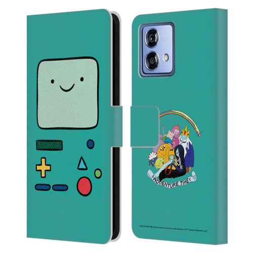 Adventure Time Graphics BMO Leather Book Wallet Case Cover For Motorola Moto G84 5G