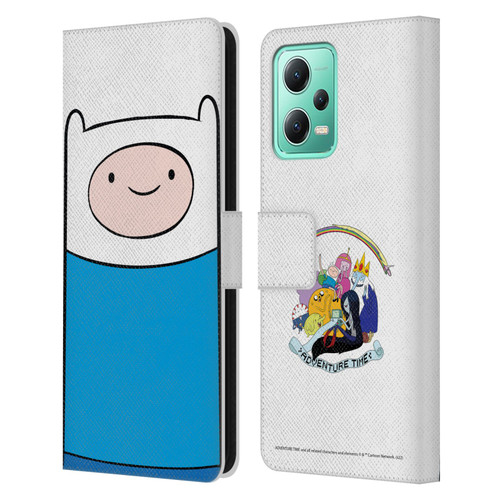 Adventure Time Graphics Finn The Human Leather Book Wallet Case Cover For Xiaomi Redmi Note 12 5G