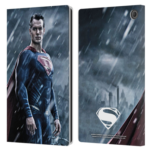 Batman V Superman: Dawn of Justice Graphics Superman Leather Book Wallet Case Cover For Amazon Fire Max 11 2023