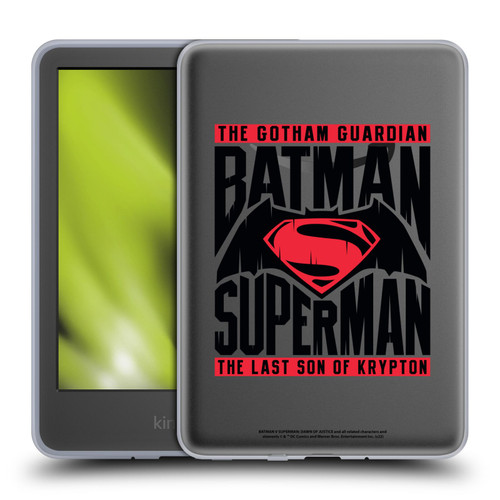 Batman V Superman: Dawn of Justice Graphics Typography Soft Gel Case for Amazon Kindle 11th Gen 6in 2022