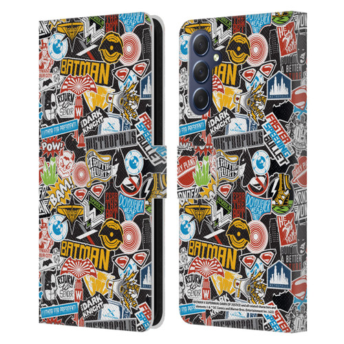 Batman V Superman: Dawn of Justice Graphics Sticker Collage Leather Book Wallet Case Cover For Samsung Galaxy M54 5G