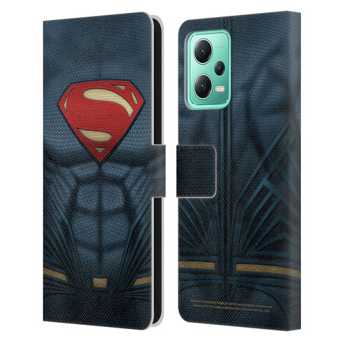 Batman V Superman: Dawn of Justice Graphics Superman Costume Leather Book Wallet Case Cover For Xiaomi Redmi Note 12 5G