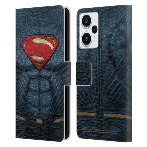 Batman V Superman: Dawn of Justice Graphics Superman Costume Leather Book Wallet Case Cover For Xiaomi Redmi Note 12T