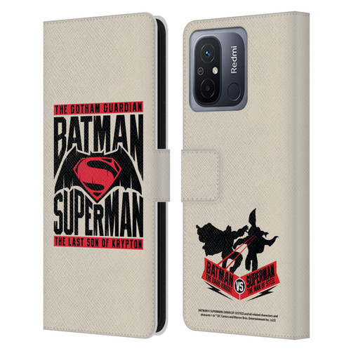 Batman V Superman: Dawn of Justice Graphics Typography Leather Book Wallet Case Cover For Xiaomi Redmi 12C