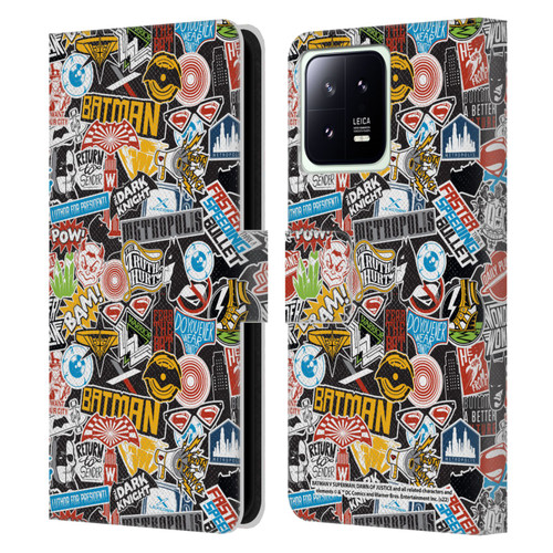 Batman V Superman: Dawn of Justice Graphics Sticker Collage Leather Book Wallet Case Cover For Xiaomi 13 5G