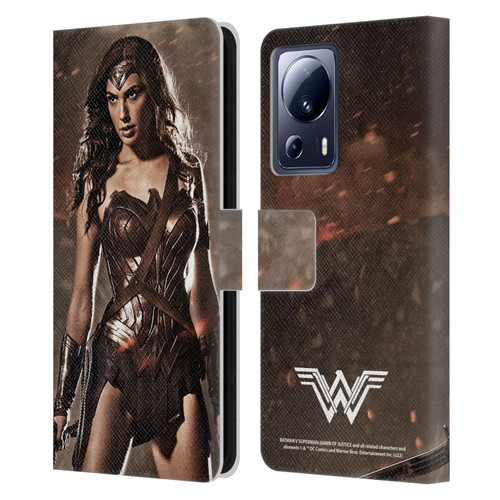 Batman V Superman: Dawn of Justice Graphics Wonder Woman Leather Book Wallet Case Cover For Xiaomi 13 Lite 5G