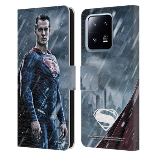 Batman V Superman: Dawn of Justice Graphics Superman Leather Book Wallet Case Cover For Xiaomi 13 Pro 5G