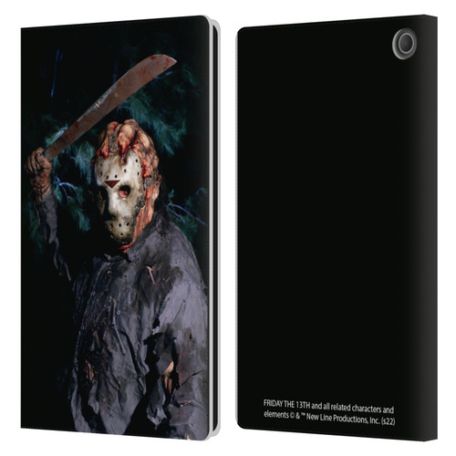 Friday the 13th: Jason Goes To Hell Graphics Jason Voorhees Leather Book Wallet Case Cover For Amazon Fire Max 11 2023