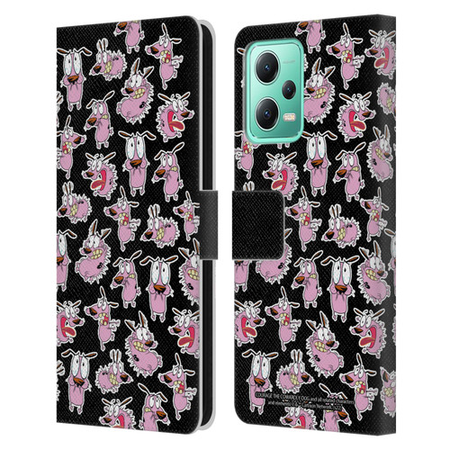 Courage The Cowardly Dog Graphics Pattern Leather Book Wallet Case Cover For Xiaomi Redmi Note 12 5G
