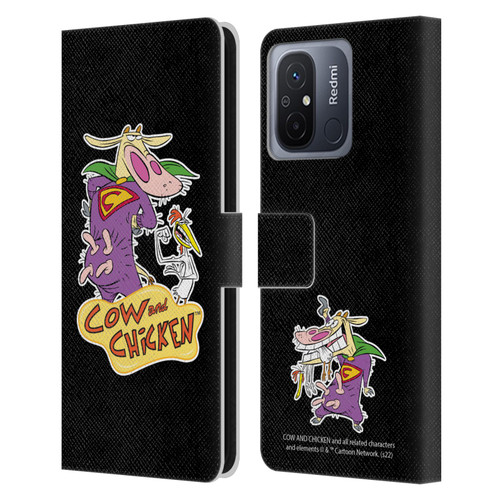 Cow and Chicken Graphics Super Cow Leather Book Wallet Case Cover For Xiaomi Redmi 12C