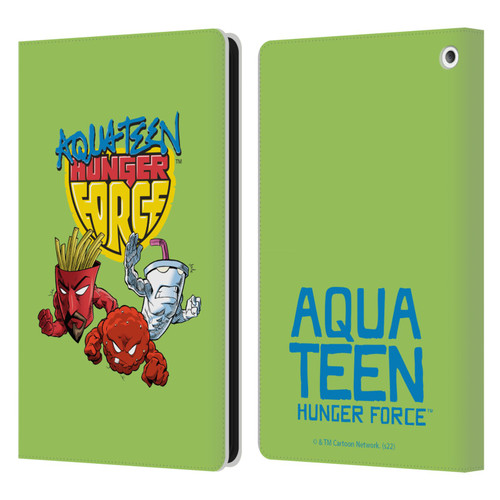 Aqua Teen Hunger Force Graphics Group Leather Book Wallet Case Cover For Amazon Fire HD 8/Fire HD 8 Plus 2020